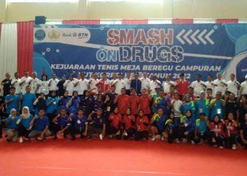 Peringati HUT KORPRI ke 51, BNN Gelar Turnamen Tenis Meja