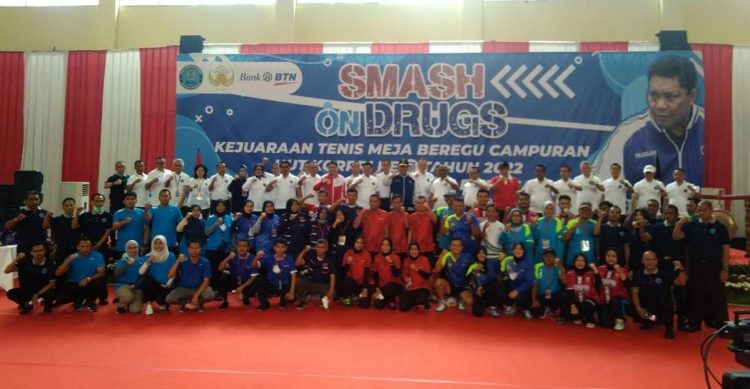 Peringati HUT KORPRI ke 51, BNN Gelar Turnamen Tenis Meja