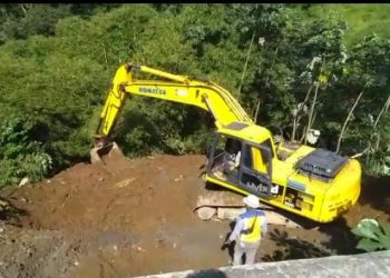 Perbaikan Jembatan Cikereteg Yang Amblas Mulai Digarap, Pengendara Dihimbau Gunakan Tol Bocimi