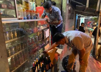 Patroli Kerawanan Malam, Tim Kujang Polresta Bogor Sita Ratusan Botol Miras 