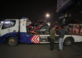 Buru Pengguna Knalpot Brong, Polisi Amankan 40 Unit Motor 