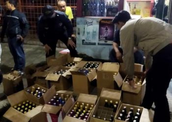 Tim Kujang Polresta Bogor Kota Sita Ratusan Botol Miras