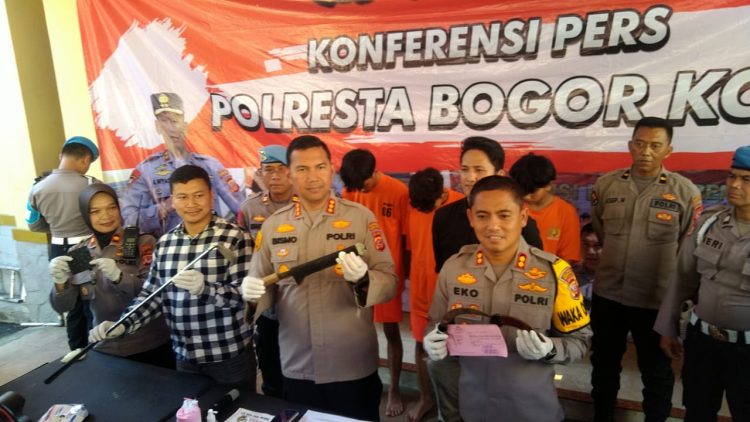 Polresta Bogor Kota Amankan Pembawa Sajam dan Pelaku pembacokan