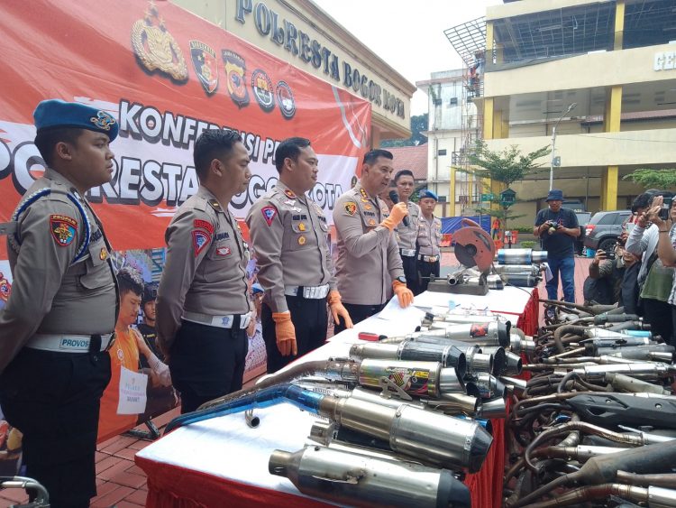 Polresta Bogor Kota Kembali Musnahkan 3.637 Knalpot Brong