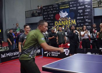 Kejuaraan Tenis Meja, Ratusan Peserta Perebutkan Piala Danrem 061/SK