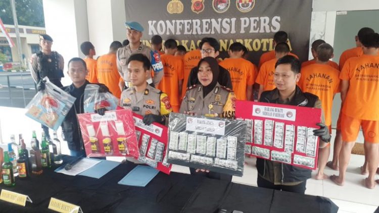 Polres Bogor Ringkus 21 Bandar Narkoba