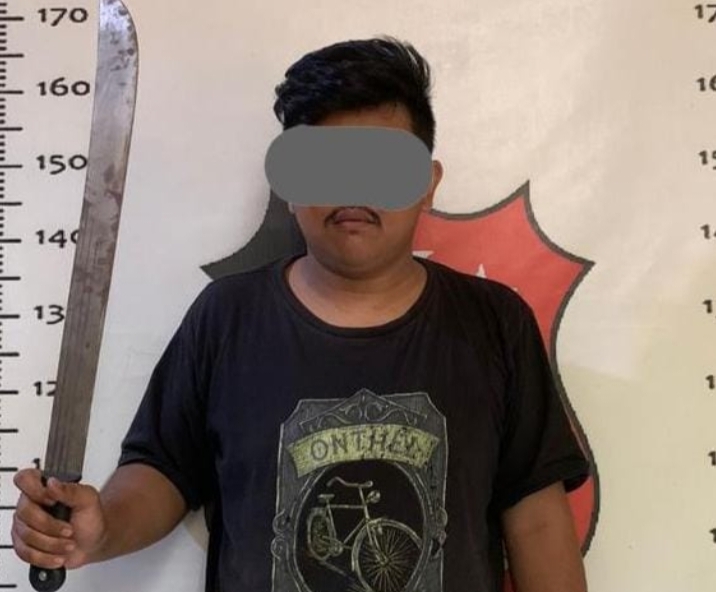 Satreskrim Polsek Parung Amankan Pria Bersajam