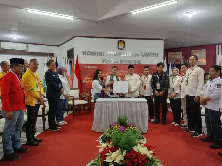 Pilwalkot Bogor 2024, Sendi – Melli Resmi Daftar ke KPU 