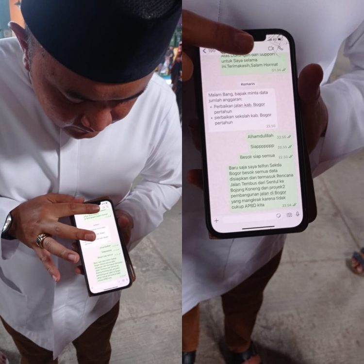 Serius Benahi Kabupaten Bogor, Prabowo Minta Data Anggaran Perbaikan Infrastruktur ke Cabup Rudy Susmanto