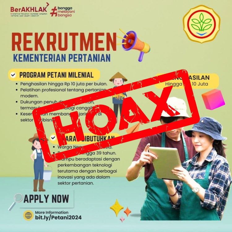 Info Lowongan Petani Milenial 2024 Dengan Gaji Rp 10 Juta Perbulan “Hoax”