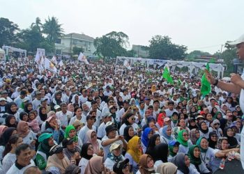 5.000 Warga Cijujung Antusias Ikuti Senam Bareng Cabup Bogor Rudy Susmanto