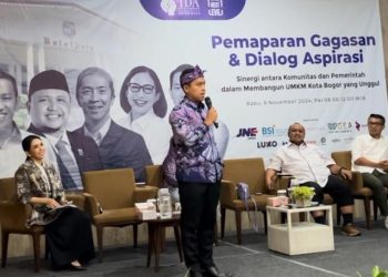 Pakai Totopong Ungu, Pasangan Sendi-Melli Sampaikan Visi dan Misi di Acara Diskusi Komunitas TDA