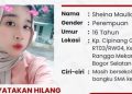 Pamit Berangkat Sekolah, Gadis Cantik “Sheina Maulida” Hilang Sudah Seminggu