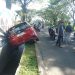 Mobil Sedan Terperosok ke Drainase di Jalan BNR, Diduga Sopir Mengantuk