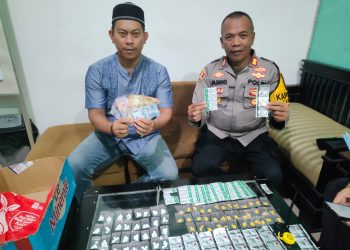 Gerebek Kios di Cikereteg, Polsek Caringin Amankan 586 Butir Obat Keras Golongan G