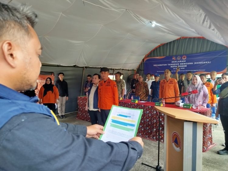 Curah Hujan Tembus 120 mm, Wali Kota Bogor Deklarasikan Kecamatan Tangguh Bencana