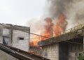 Rumah Lansia di Kampung Loji Caringin Terbakar