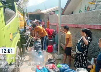 Bendungan Ciawi Salurkan 80 Ribu Liter Air Bersih untuk Warga Terdampak Kekeringan