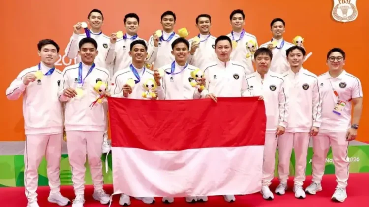 Tim Bulu Tangkis ndonesia Sabet Medali Emas Beregu Putra Asian Games 2026