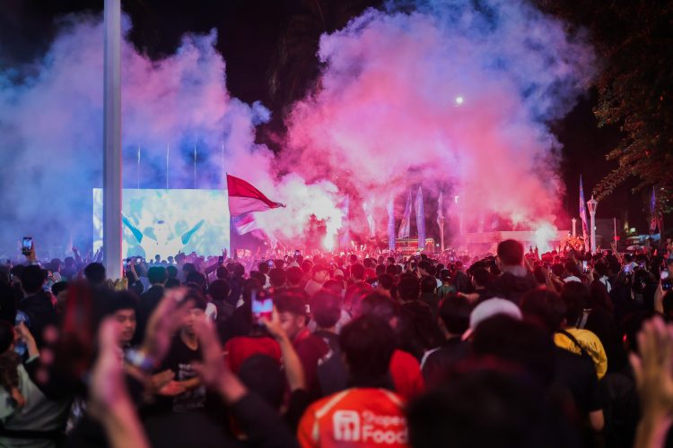 Balai Kota Bogor Lautan Supporter, Warga Tetap Tertib Rayakan Gelar Juara Timnas Indonesia