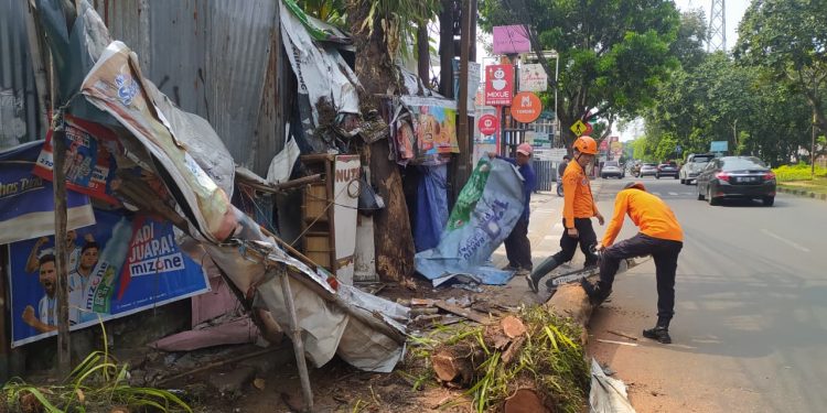 BPBD Kota Bogor Rampungkan Evakuasi Pohon Tumbang di Jalan Pandu Raya. Foto: Ist